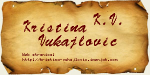 Kristina Vukajlović vizit kartica
